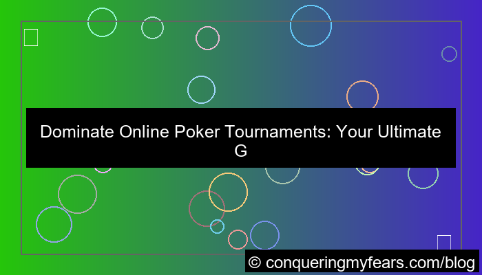 poker tournaments online