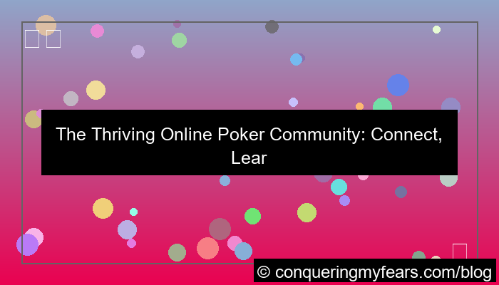 visual online poker community