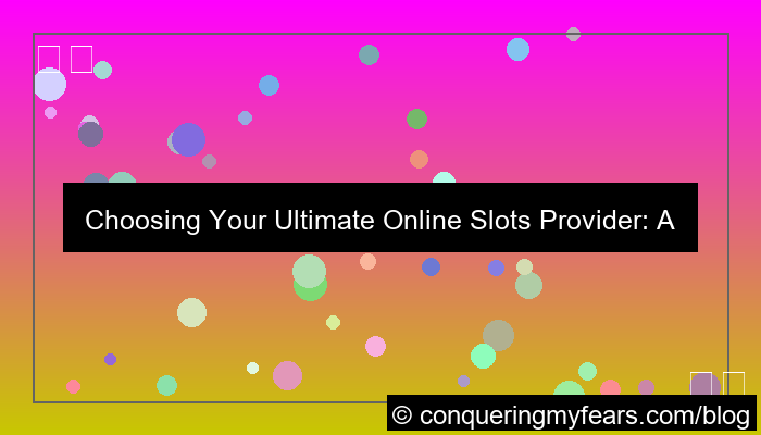 online slots provider